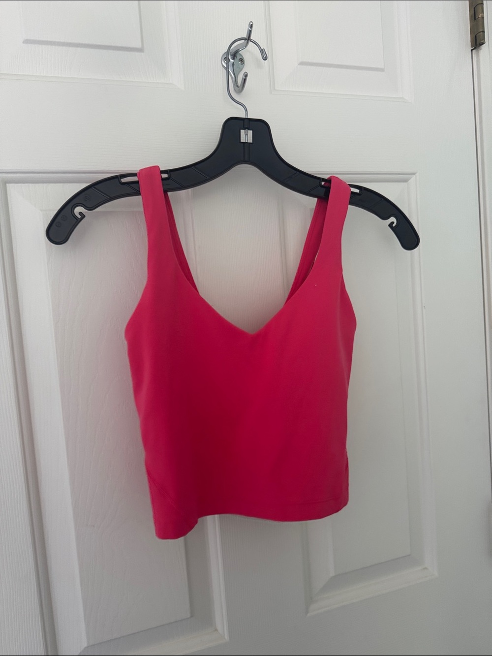 Women’s V-Neck Sleeveless Crop Top - Hot Pink